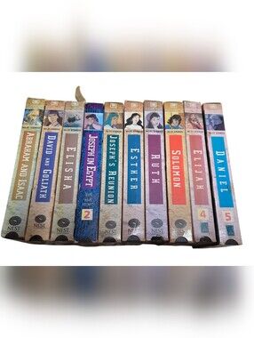 Vintage Animated Stories from the Bible VHS Lot of 10 NEST Complete Set Learning